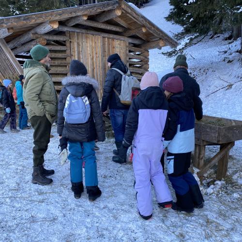 Exkursion Wildtierfütterung in Mathon